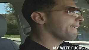 I can't stop watching my wife take that huge pornstar cock.