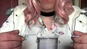 Want to see a bisexual crossdresser swallow another man's cock?