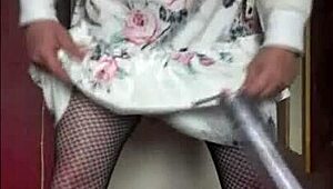 Want to see a bisexual crossdresser swallow another man's cock?