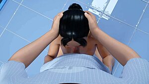 Dalila gives a blowjob in Milfy City