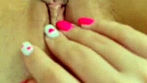 damn, i hit a wild orgasm home alone with my tight pussy!