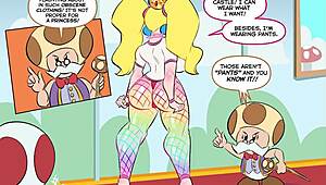 Princess Peach hentai compilation with big tits bouncing in wild anime action