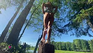 The best doggystyle owgirl sex outdoor - amateur couple on holidays