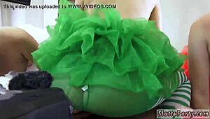 Teen In Ankle Socks Experiences First Time Group Delight