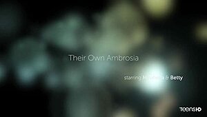 those shaved brunette girls keep going wild in a hot threesome session