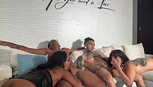 Horny Leyne Rodriguez and Pedazodchiclee swap partners for wild sex