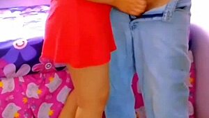 Watch Me Fuck My Wife in Red Dress, Then Her Friend Joins for Anal