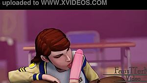 Erica Completely Lost Her Shame in Wild 3D Anime