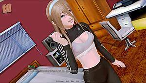 In Harem Hotel 427, cute anime girls show off big tits