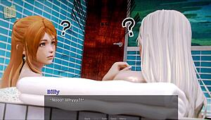 mysterious academy game in anime style