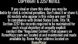 horny uptown jenny takes turns banging rome major with his big black cock in wild interracial