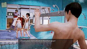 mysterious academy game in anime style