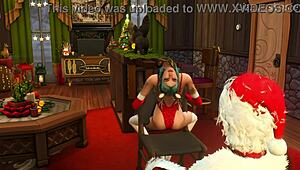 tav rides astarion hard on christmas eve in sims 4 for pleasure