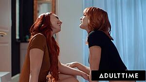 kenna james seduces her straight bff aidra fox with redhead lesbian action 😘