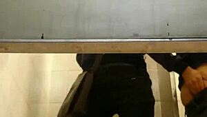 Hidden Gay Action in Public Toilet Encounter