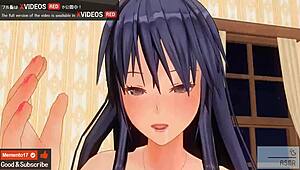 Uncensored Japanese anime hentai features beautiful older sister in slow sex with ASMR voice