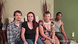 Casting Gracie and Lovejoy in a wild desperate amateurs orgy with intense action