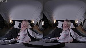 Big Boss In Dark Room Vr Has Blonde Hair And Big Ass