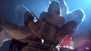 Kelsi Monroe, horny big ass brunette, masturbates with huge toy.