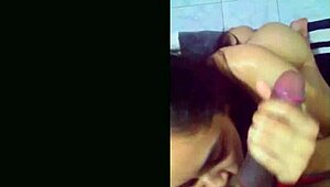 wife sucking and fucking husband deliciously in cuckold scene?