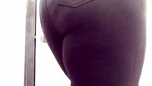 I got caught undressing in the public changing room with my thong and panties