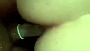 Cum on ass in hot interracial scene