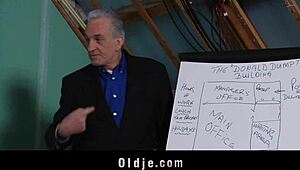 I’m overwhelmed by old teacher giving sex lessons to teen student with intense fucking