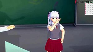 shinmai maou ntr testament 2 guy fucks best friend of girlfriend in anime hentai fantasy