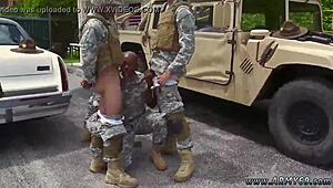 Army Men Engage In Intense Gay Fucking In The Shower, With Explosions And Failures Adding To The Raw Action