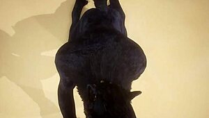 pov two gay wolves interacting in wildlife setting