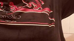 Wow, Strange Wet Arm Fetish in Bath with Small Tits!