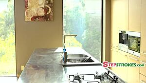 Teenie stepsis quivers with orgasms while fucked through torn yoga pants in taboo fantasy scene.