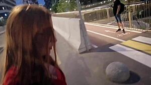 milf's elevator blowjob rocks