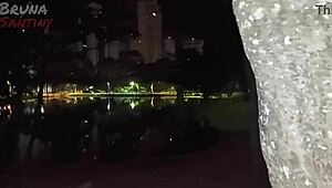 Bruna Santiny's Wild Park Encounter with Big Black Cock!