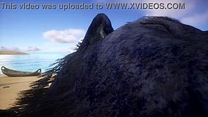 pov two gay wolves interacting in wildlife setting