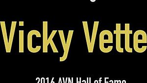 Horny Cougar Vicky Vette Shoves Big Pink Dildo into Her Tight Ass for Anal Masturbation