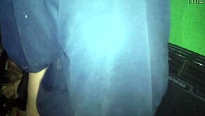 I pull her thong aside and fuck her on the kitchen couch