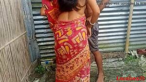 bengali bhabi fuck with a red clower saree with husband official video by localsex31