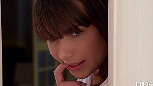 Coeds Luna Rival & Rebecca Volpetti Dive Into a Wild Threesome With Intense Anal Action.