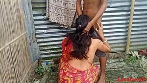 bengali bhabi fuck with a red clower saree with husband official video by localsex31