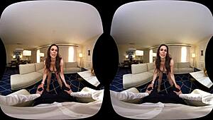 Naughty America VR banging Kendra hard on the couch