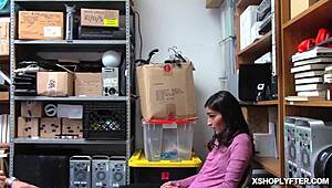 Emily Willis gets her shaved pussy spread eagle and fucked hard by LP officer.