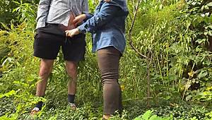 Stepmother's Gentle Hands Work Magic in Public! Can You Resist This Chubby MILF?