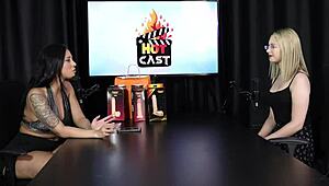 Vivian Lola fulfills wild fetish with sheer red lingerie action.