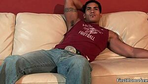 Hot Gay Dude Strips And Wanks