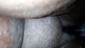 Creamy gusher BBW wow, with amateurs cock close-up homemade fat assfucking sex anal wet.