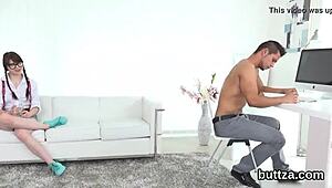 Exceptional slim teen 18+ie gets her spread pussy and small 18+ anal poked