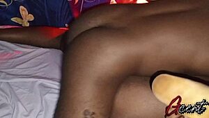 Ebony Couple Shares Intimate Moments In Passionate Bedroom Encounter After Dark