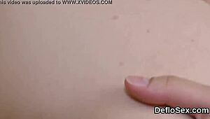 Impressive Teen Masturbates Tight Shaved Cunt Until She Cums Hard