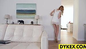 Lesbian girl guides a eager slut into wild new tricks